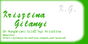 krisztina gilanyi business card